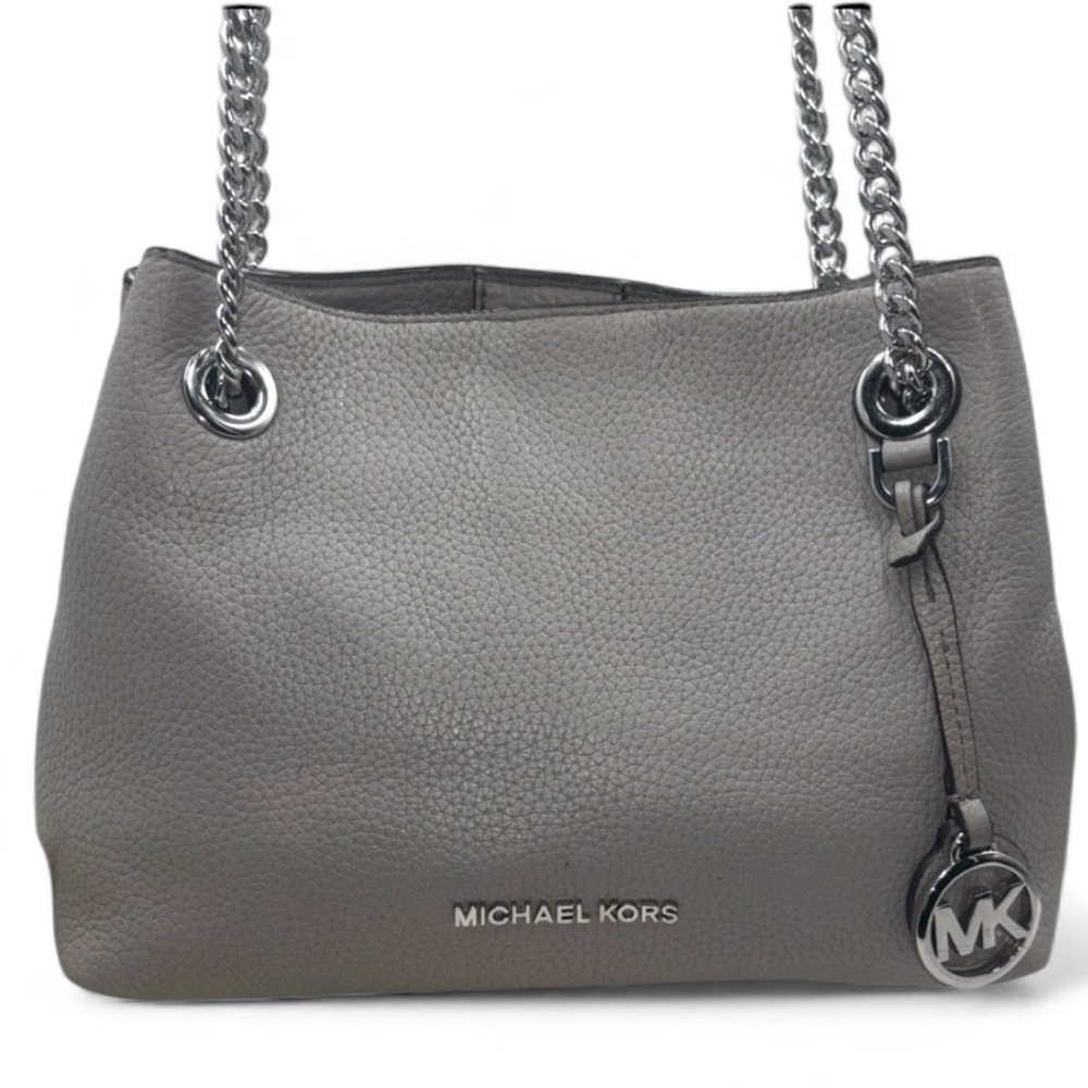 Michael Kors Jet Set Medium Pebbled Leather Chain Shoulder Bag. - Picture 11 of 11